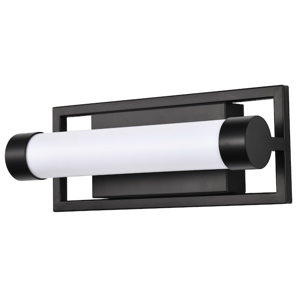 Nuvo Canal LED Small Vanity, Matte Black Finish, White Acrylic Lens 62/666 - main
